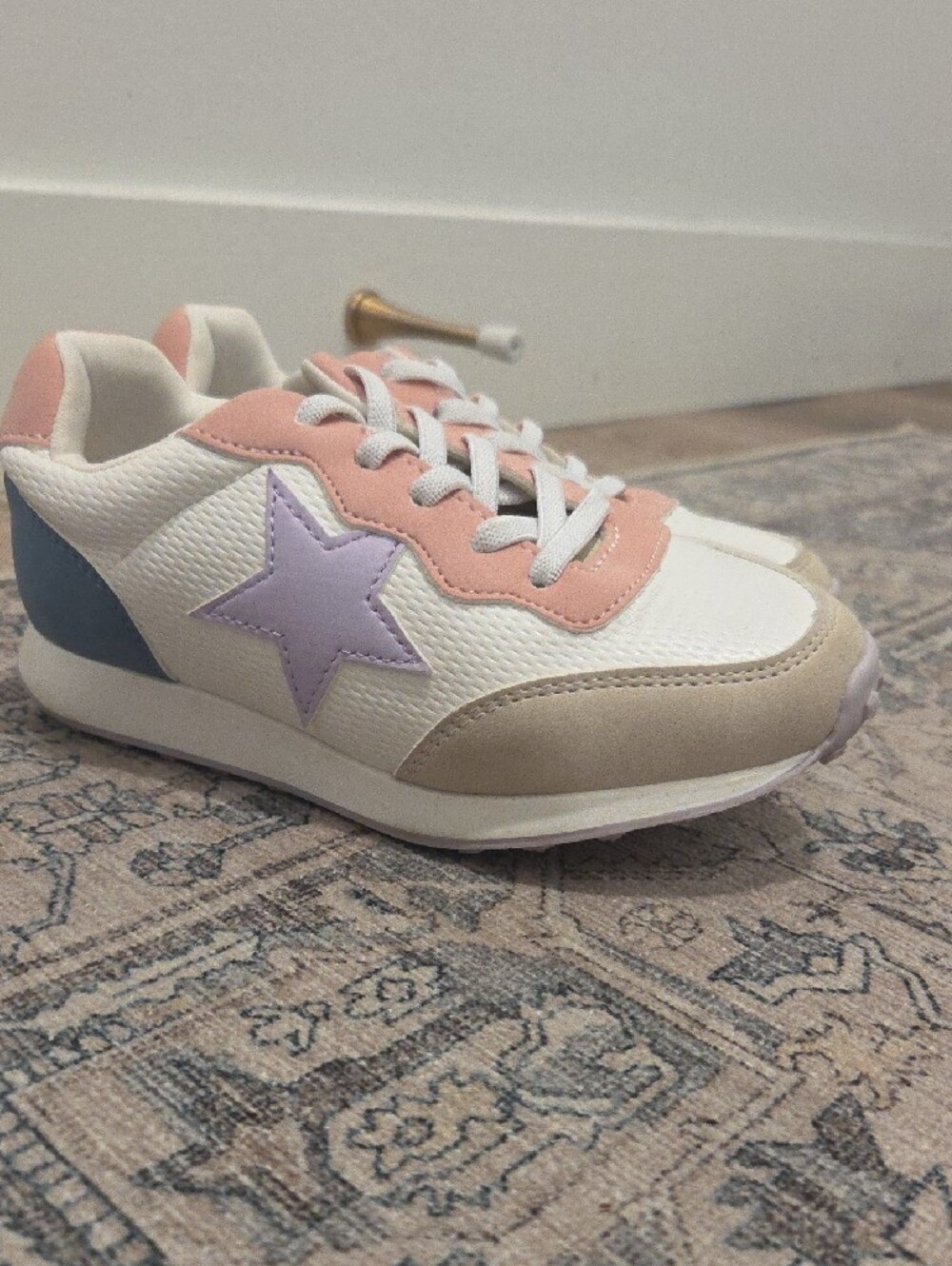 MIA Women’s White Sneakers with Pink Accents & Lavender Star - Picture 5 of 5